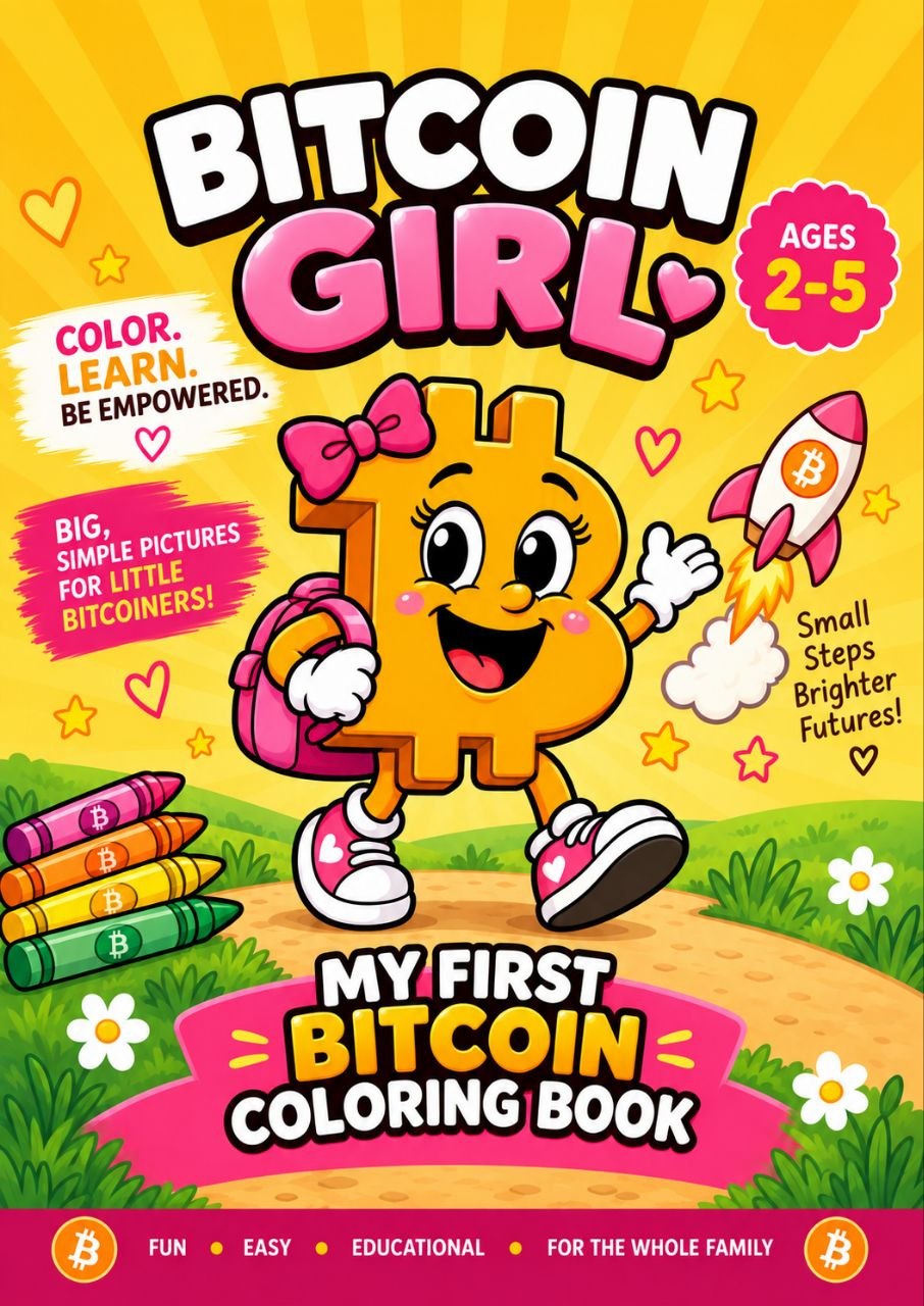 Bitcoin Girl My First Bitcoin Coloring Book front cover