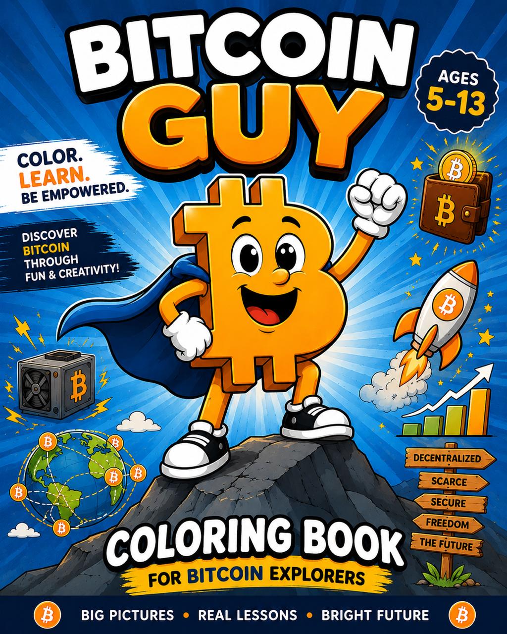 Bitcoin Guy Vol. 2 Educational Edition colouring book cover